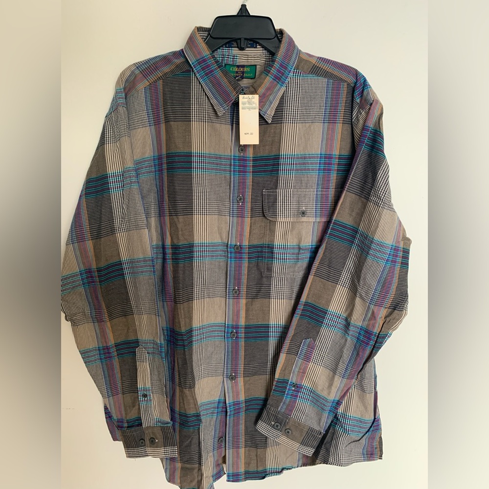 NEW with Tag Vintage Colours Alexander Julian Button Down 80s. Marshall Fields